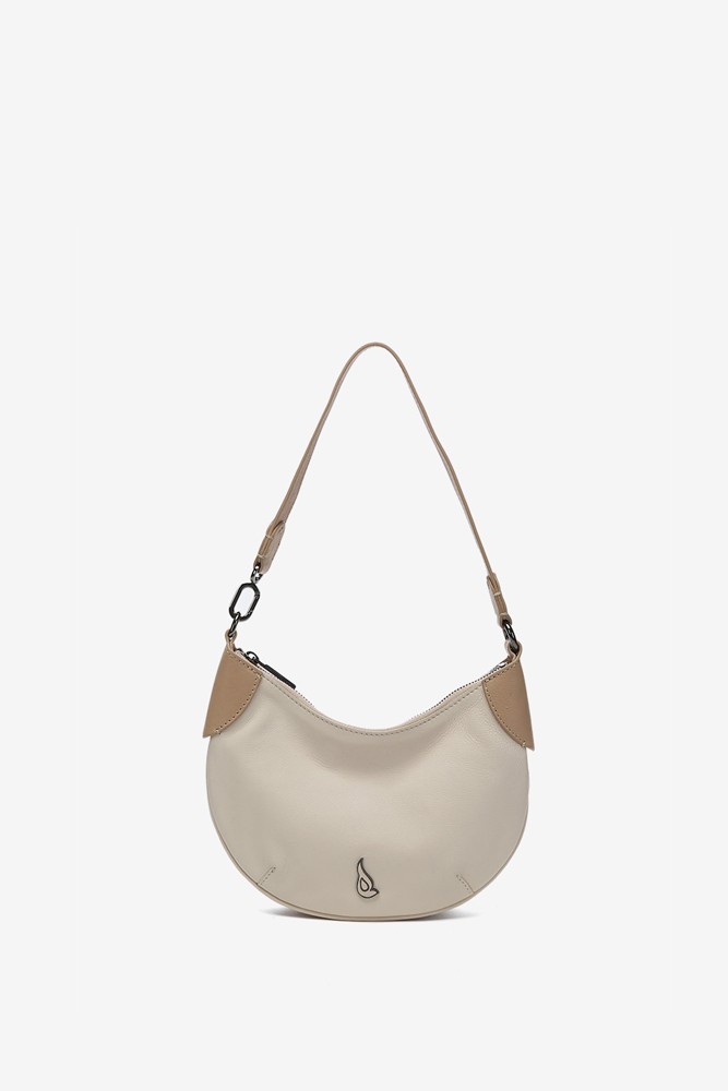 Abbacino Bolso de hombro pequeño en piel beige En línea