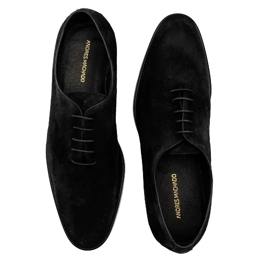 Andres machado Zapato Serraje Negro con Cordones Último día