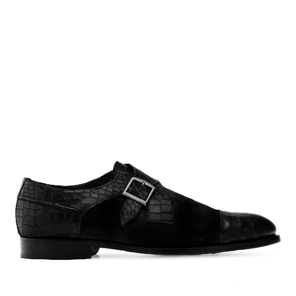 Andres machado Zapato Monk Serraje Coco Negro Promoción por tiempo limitado