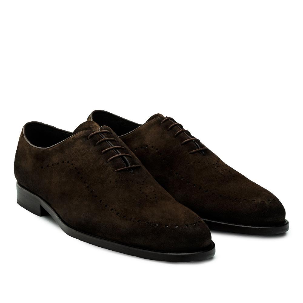 Andres machado Zapato Serraje Marrón con Cordones