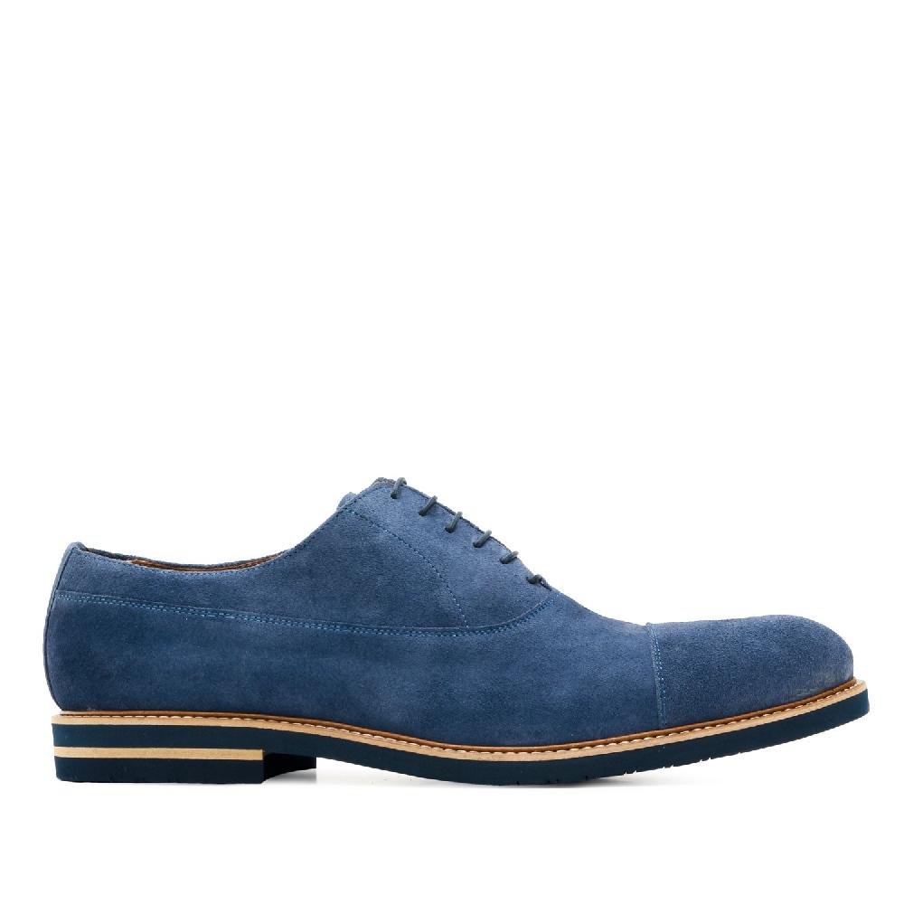Andres machado Zapatos Oxford Serraje Azul Grandes descuentos