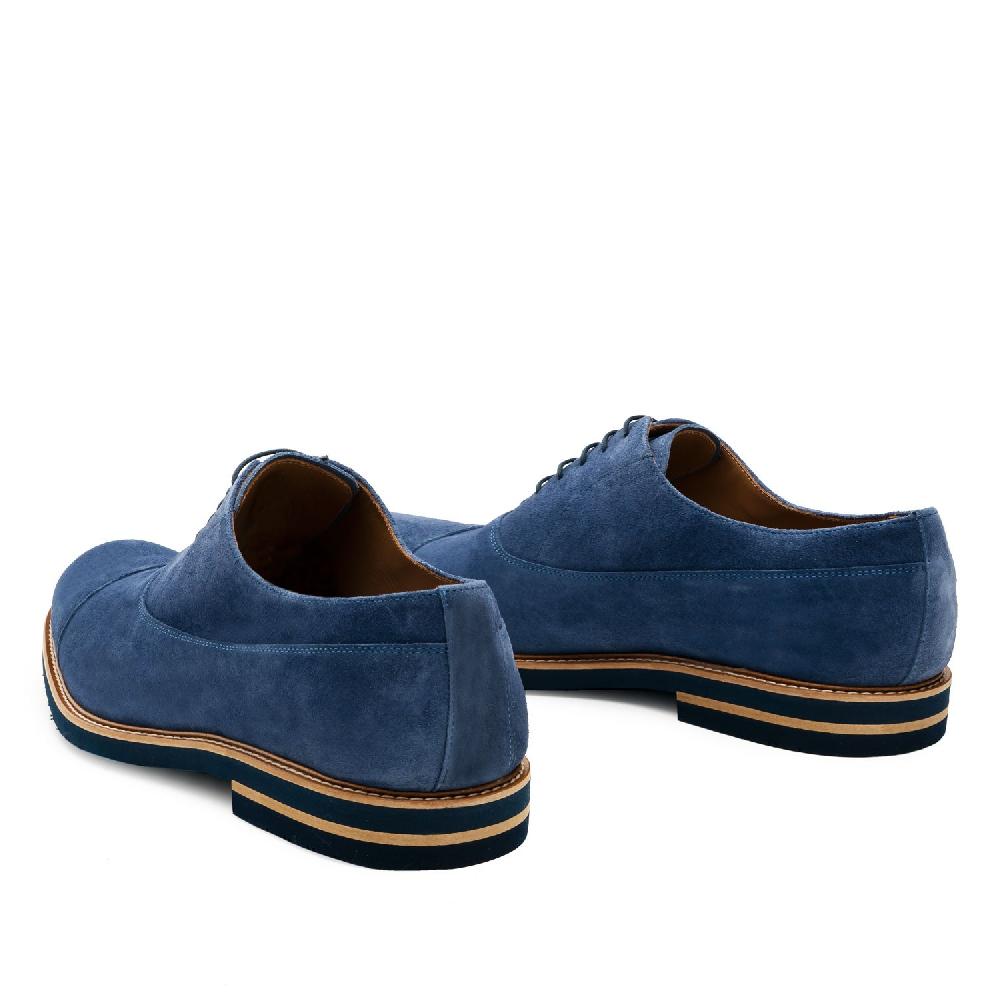 Andres machado Zapatos Oxford Serraje Azul Grandes descuentos