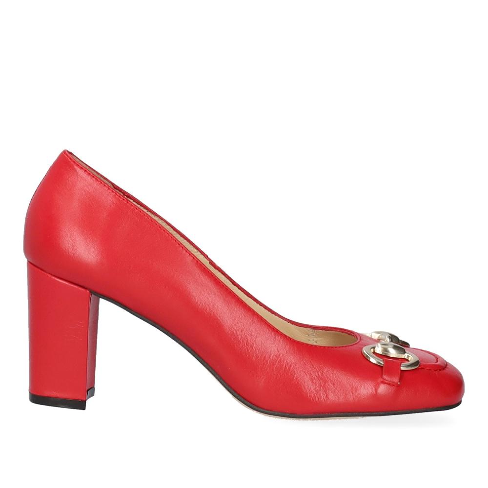 Andres machado Zapato tacón en piel rojo de estilo vintage Devoluciones gratuitas