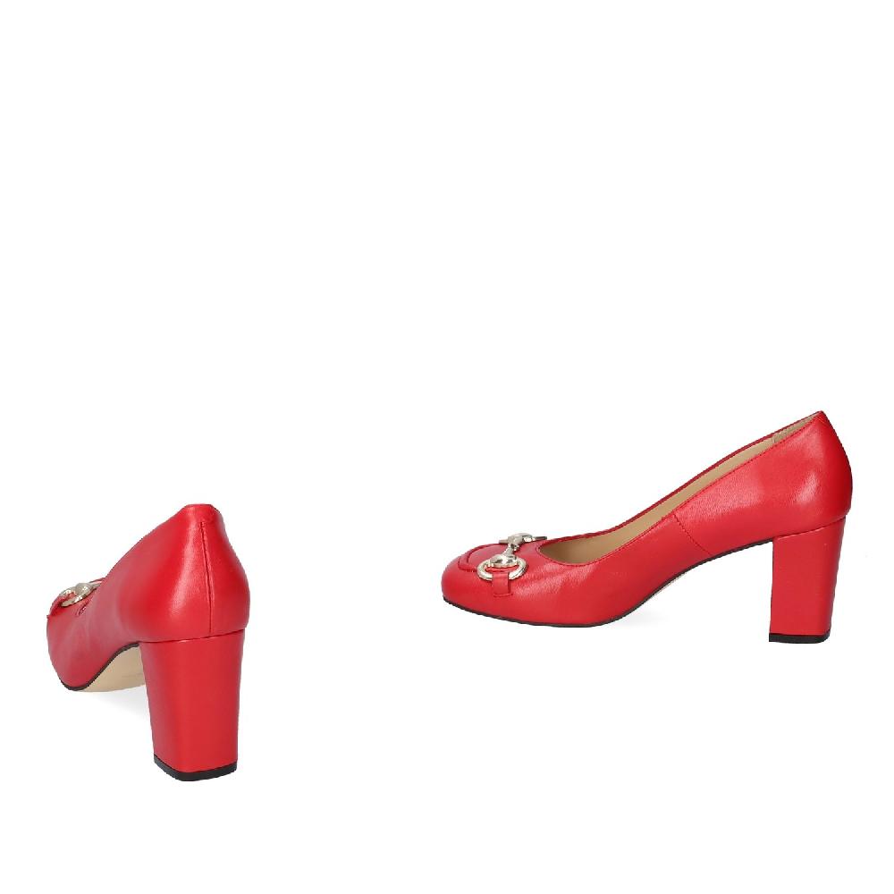 Andres machado Zapato tacón en piel rojo de estilo vintage Devoluciones gratuitas