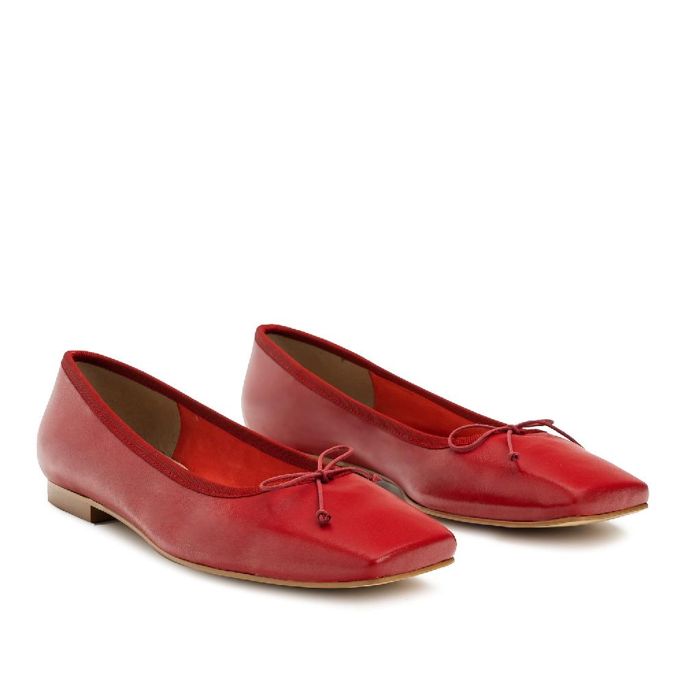 Andres machado Bailarina plana en piel rojo