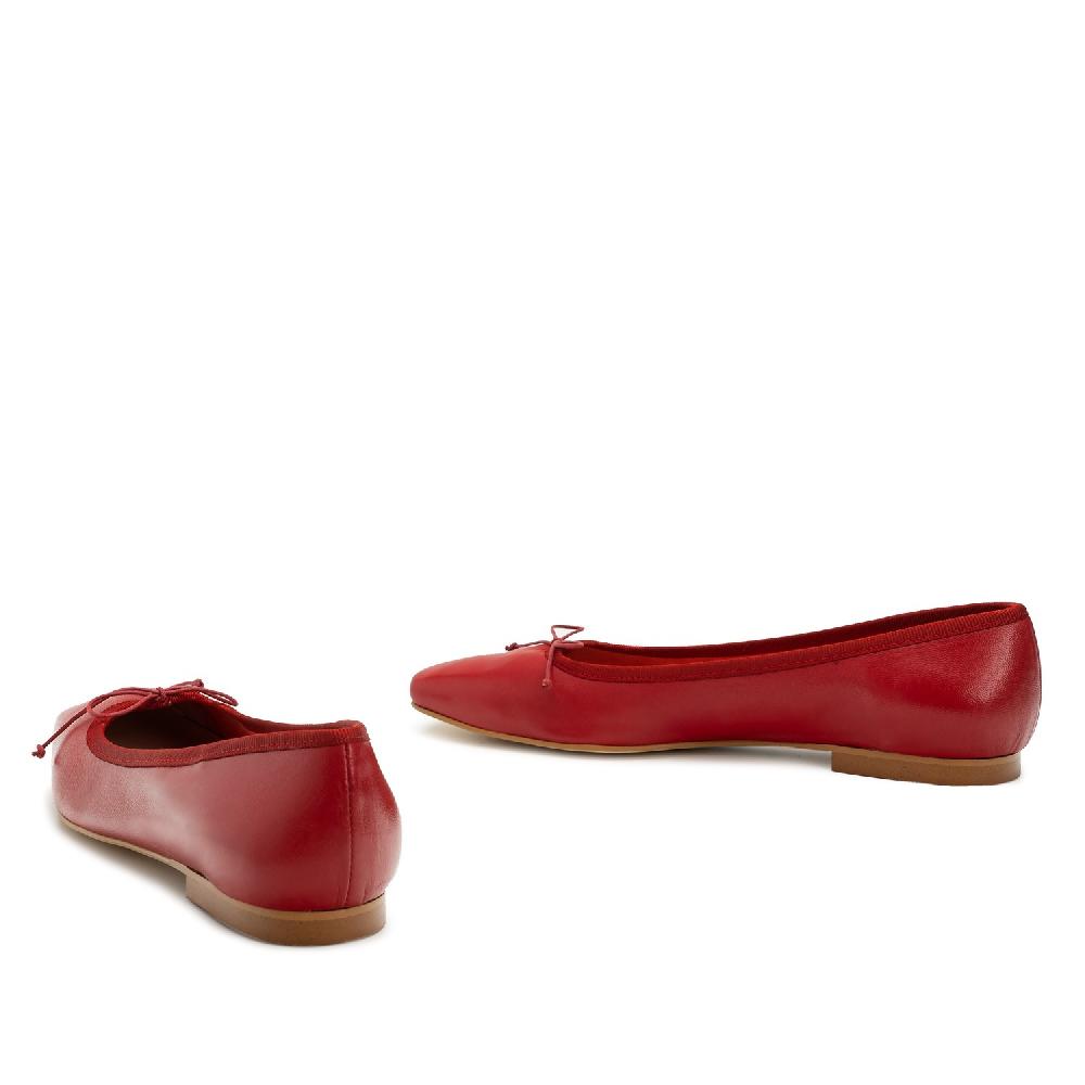 Andres machado Bailarina plana en piel rojo Rebajas online