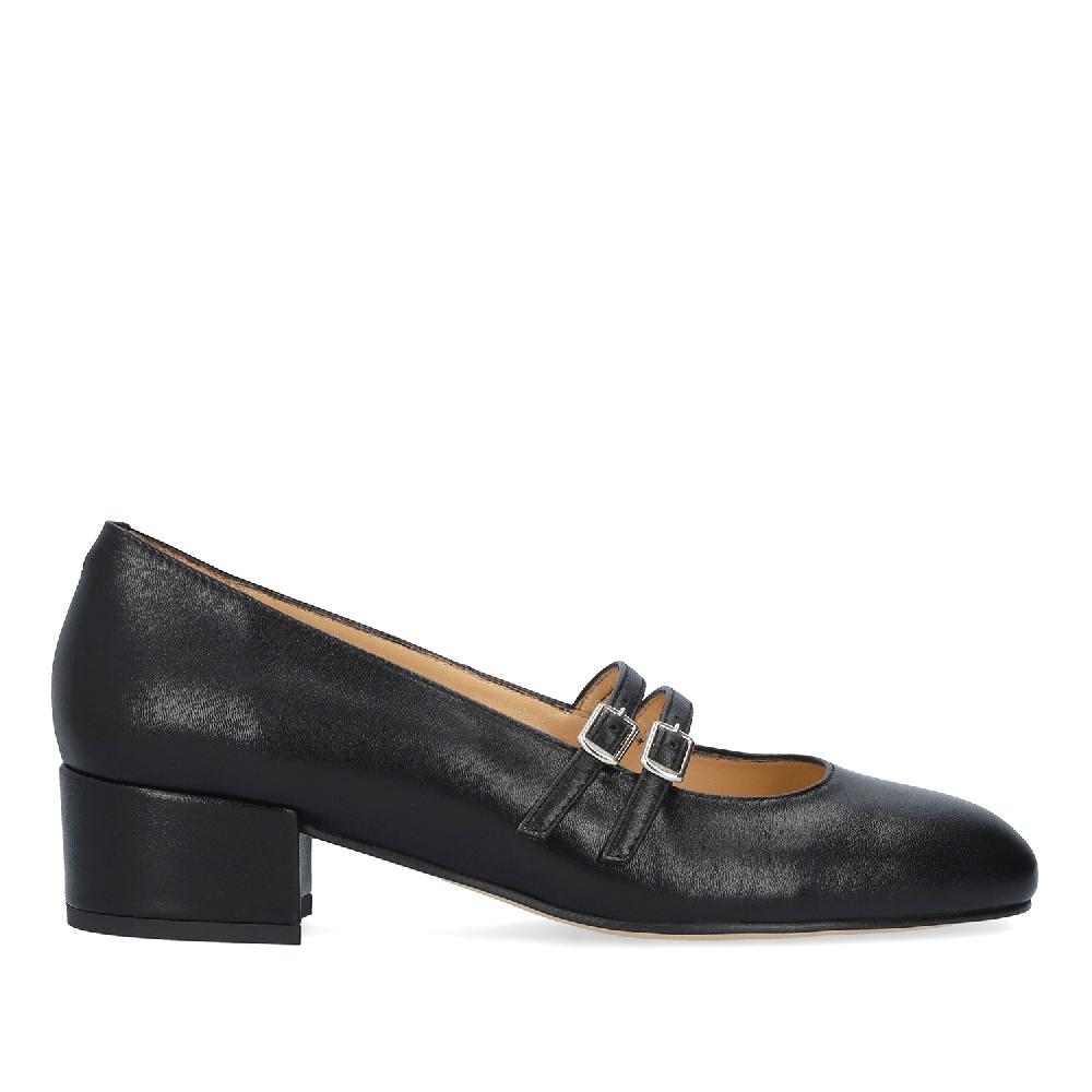 Andres machado Zapato Tacón en Piel de Color Negro Rebajas top