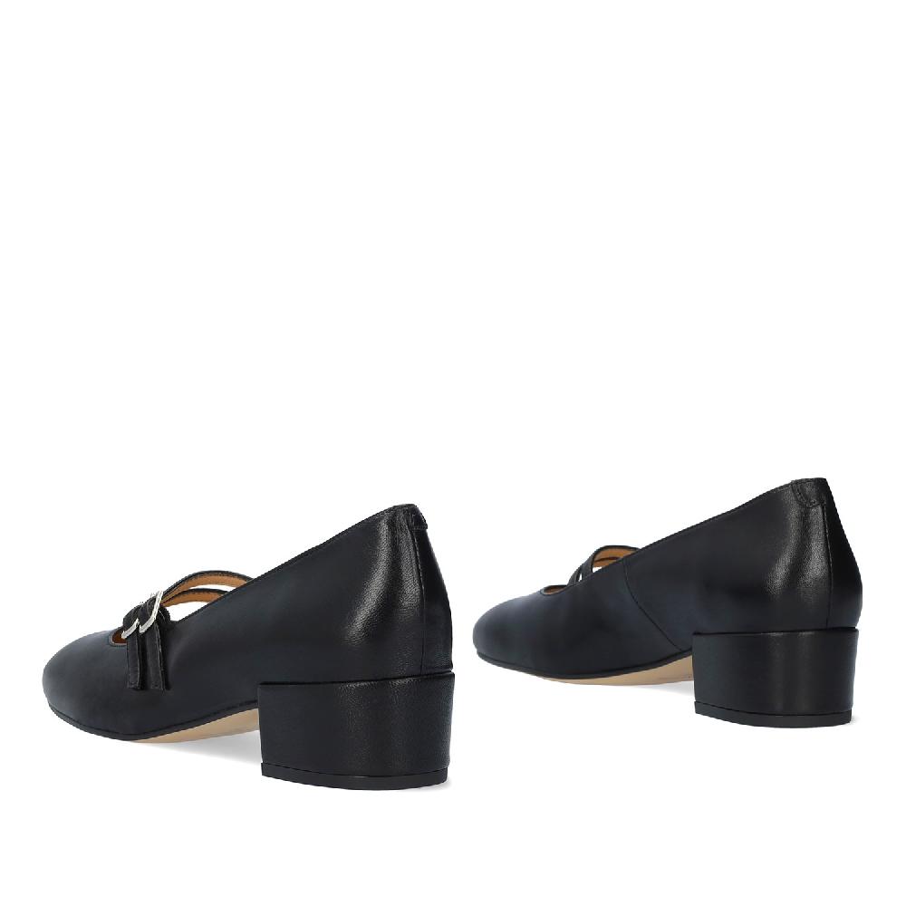Andres machado Zapato Tacón en Piel de Color Negro Rebajas top