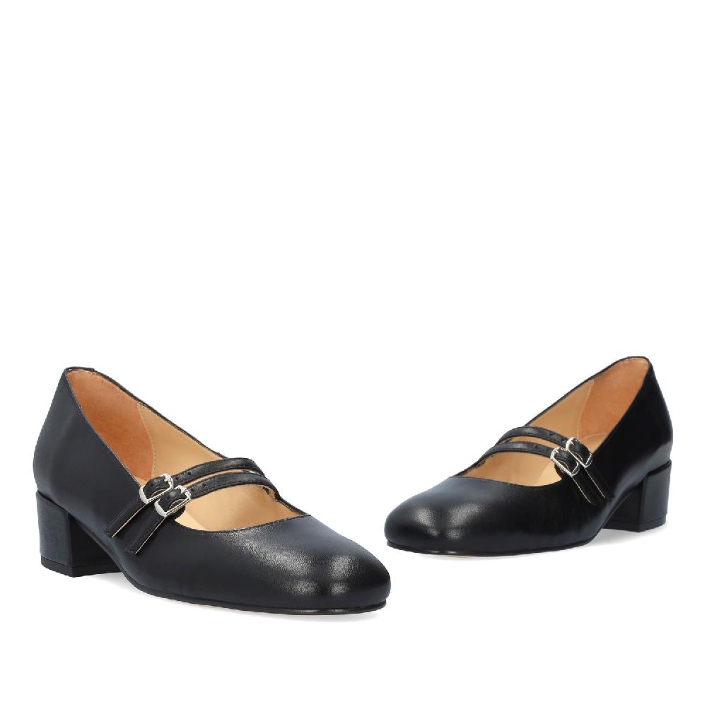 Andres machado Zapato Tacón en Piel de Color Negro Rebajas top