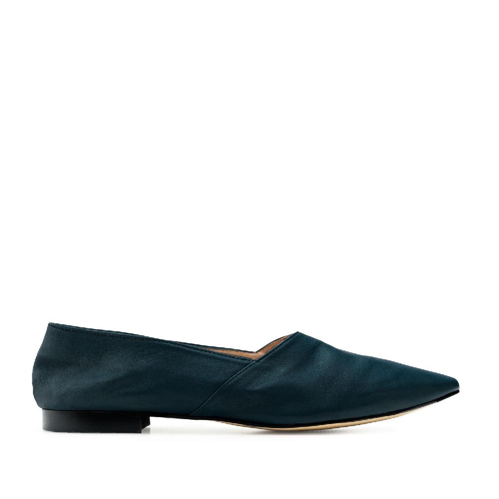 Andres machado Zapato en piel Azul Ahorra y exporta