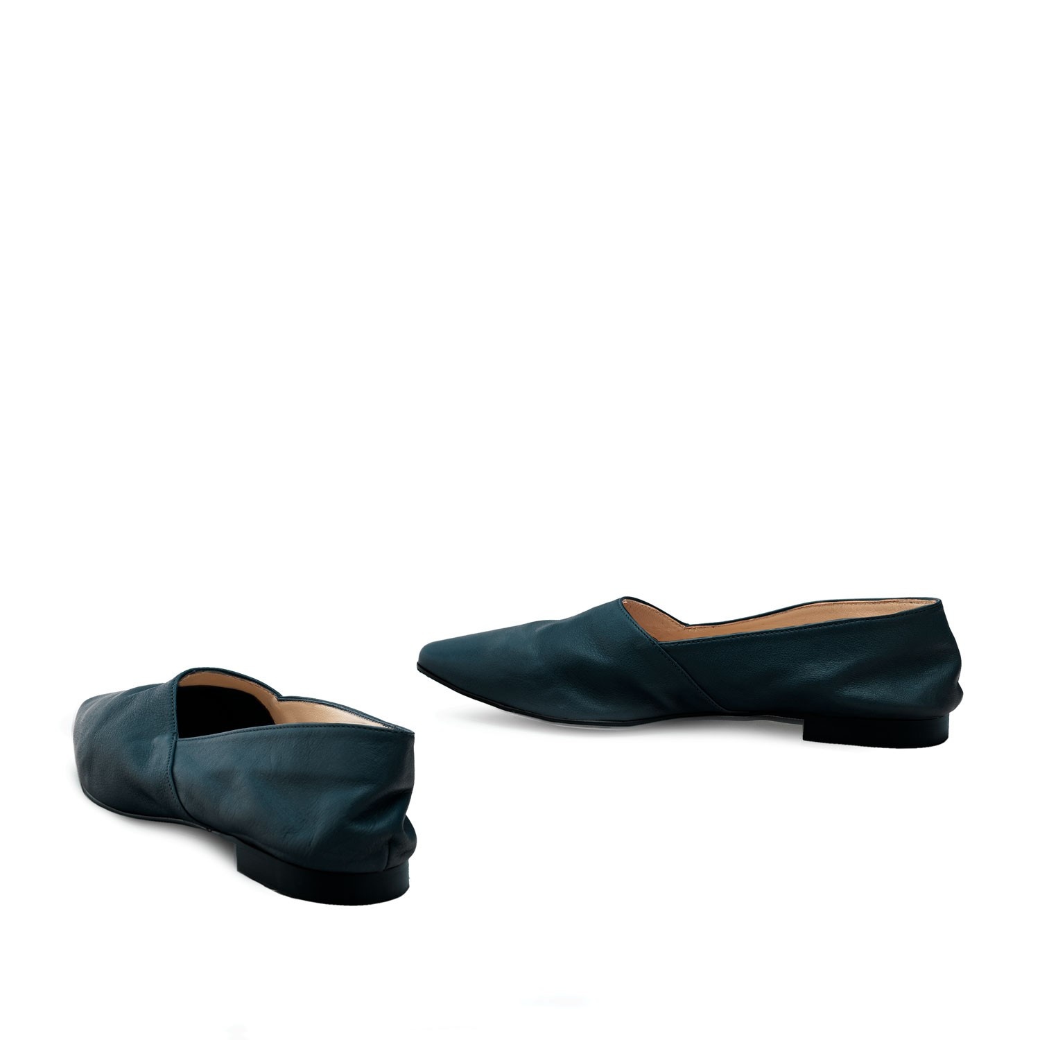 Andres machado Zapato en piel Azul Ahorra y exporta