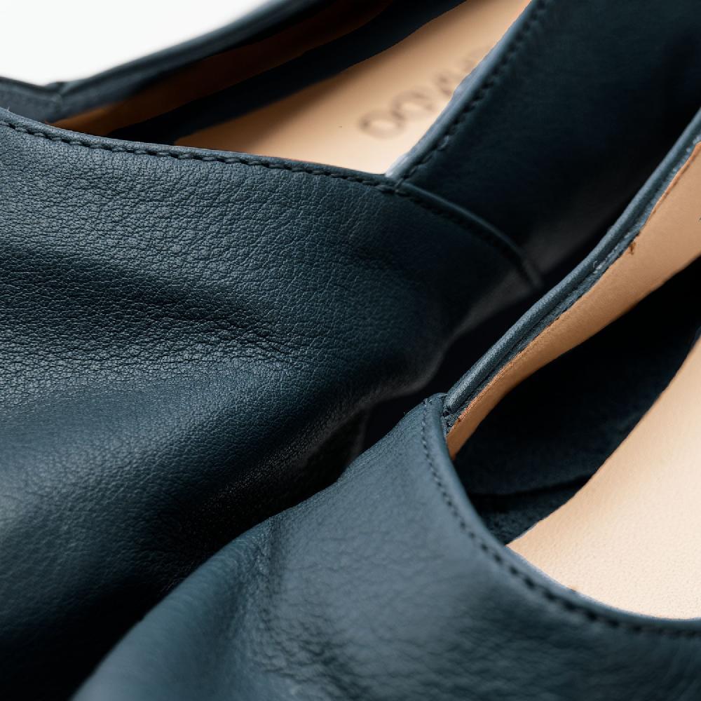 Andres machado Zapato en piel Azul Ahorra y exporta