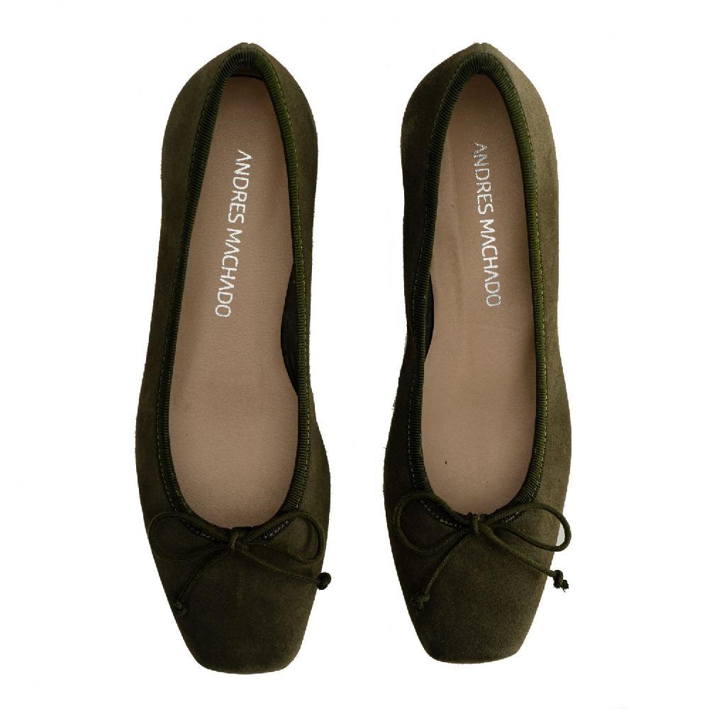 Andres machado Bailarina serraje kaki Lazo En oferta