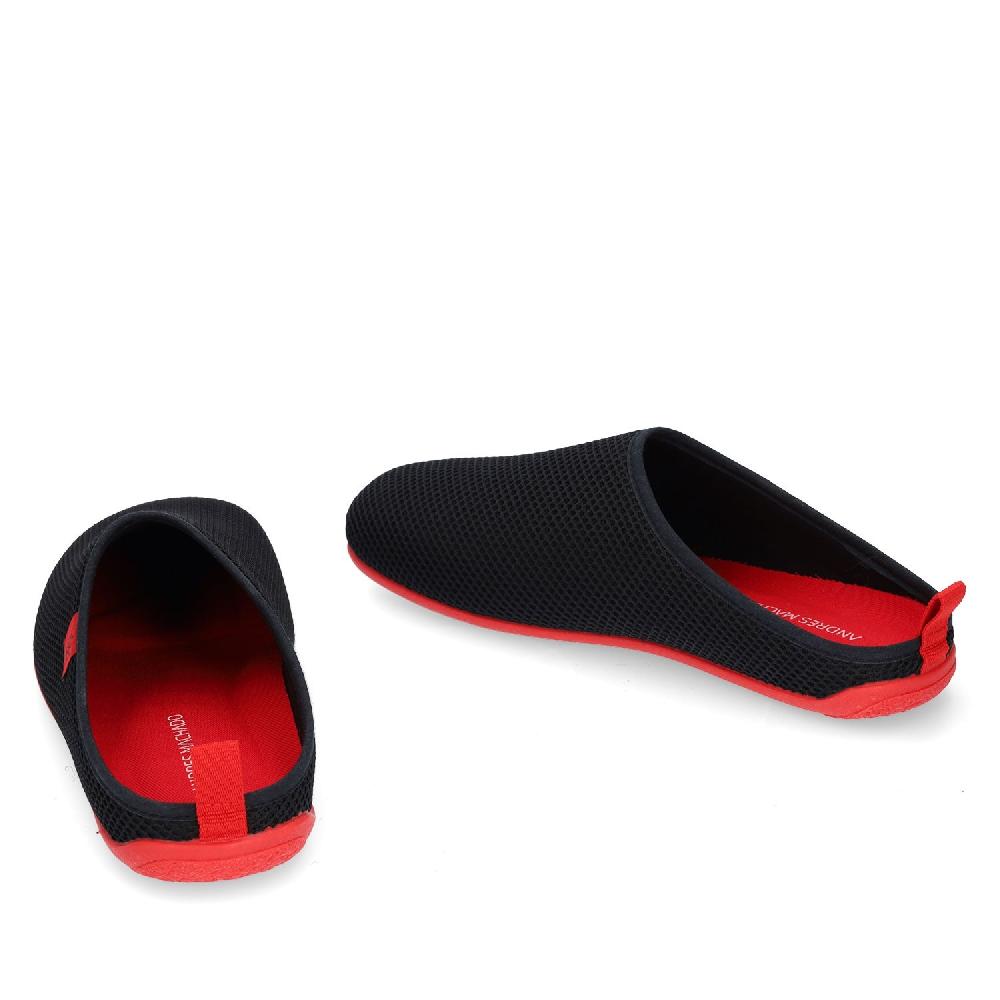 Andres machado Zapatillas Unisex de estar por casa de Verano en Rejilla Negro Devoluciones gratuitas