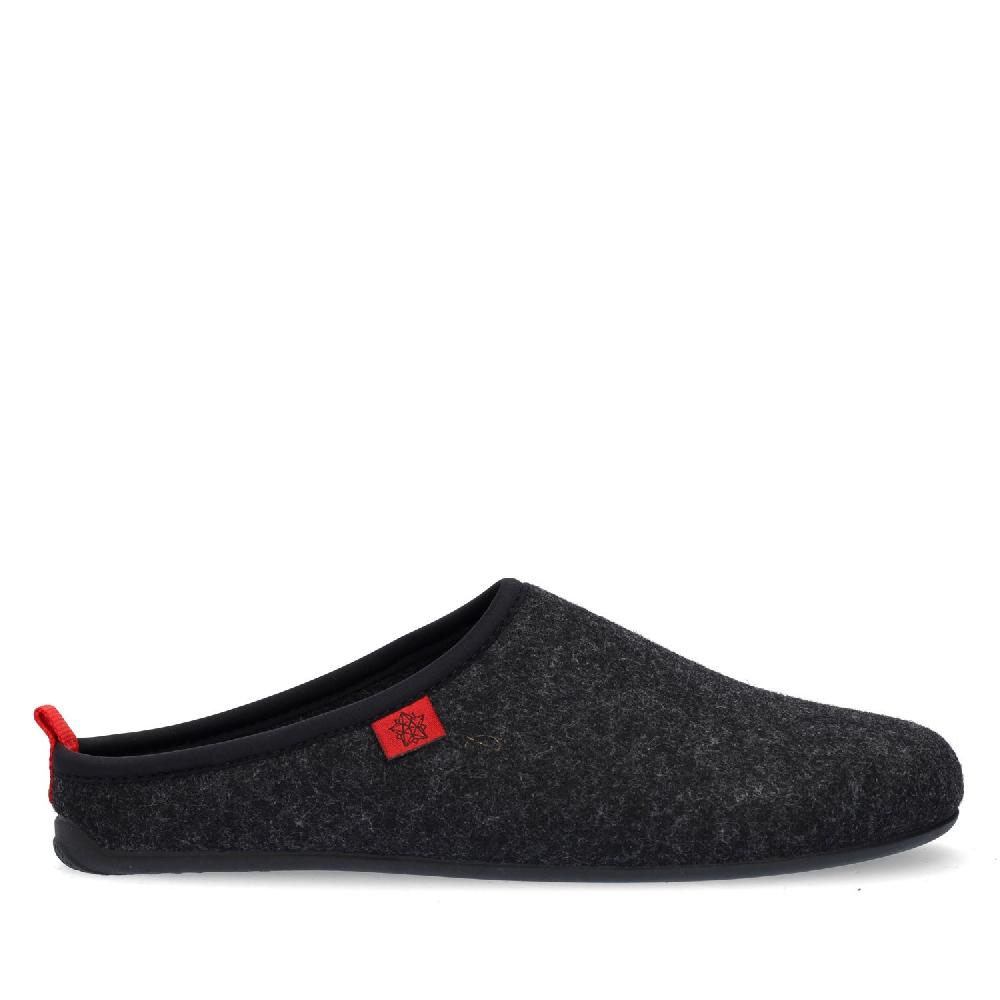 Andres machado Zapatillas Unisex en Tejido Fieltro Negro Outlet online