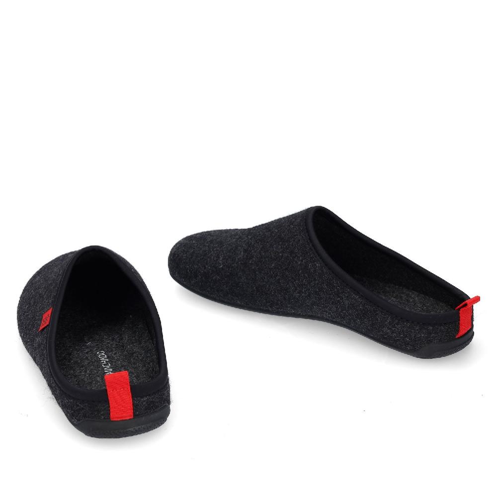 Andres machado Zapatillas Unisex en Tejido Fieltro Negro Outlet online