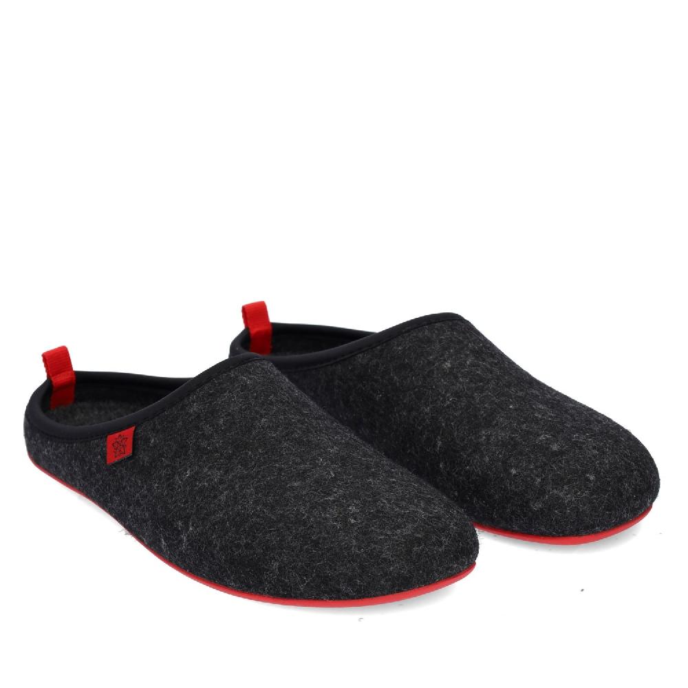 Andres machado Zapatillas Unisex en Tejido Fieltro Negro
