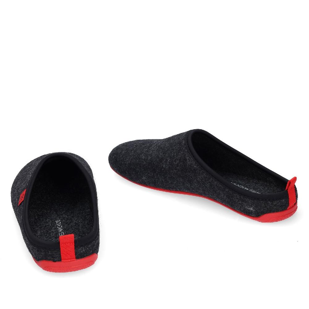 Andres machado Zapatillas Unisex en Tejido Fieltro Negro Ofertas