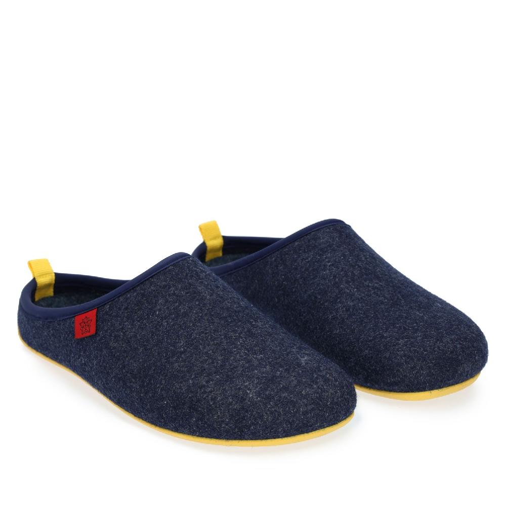 Andres machado Zapatillas Unisex en Tejido Fieltro Azul Marino