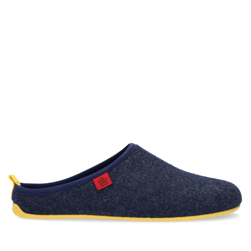 Andres machado Zapatillas Unisex en Tejido Fieltro Azul Marino Venta caliente