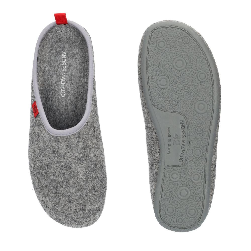 Andres machado Zapatillas Unisex en Tejido Fieltro Gris Rebajas baratas