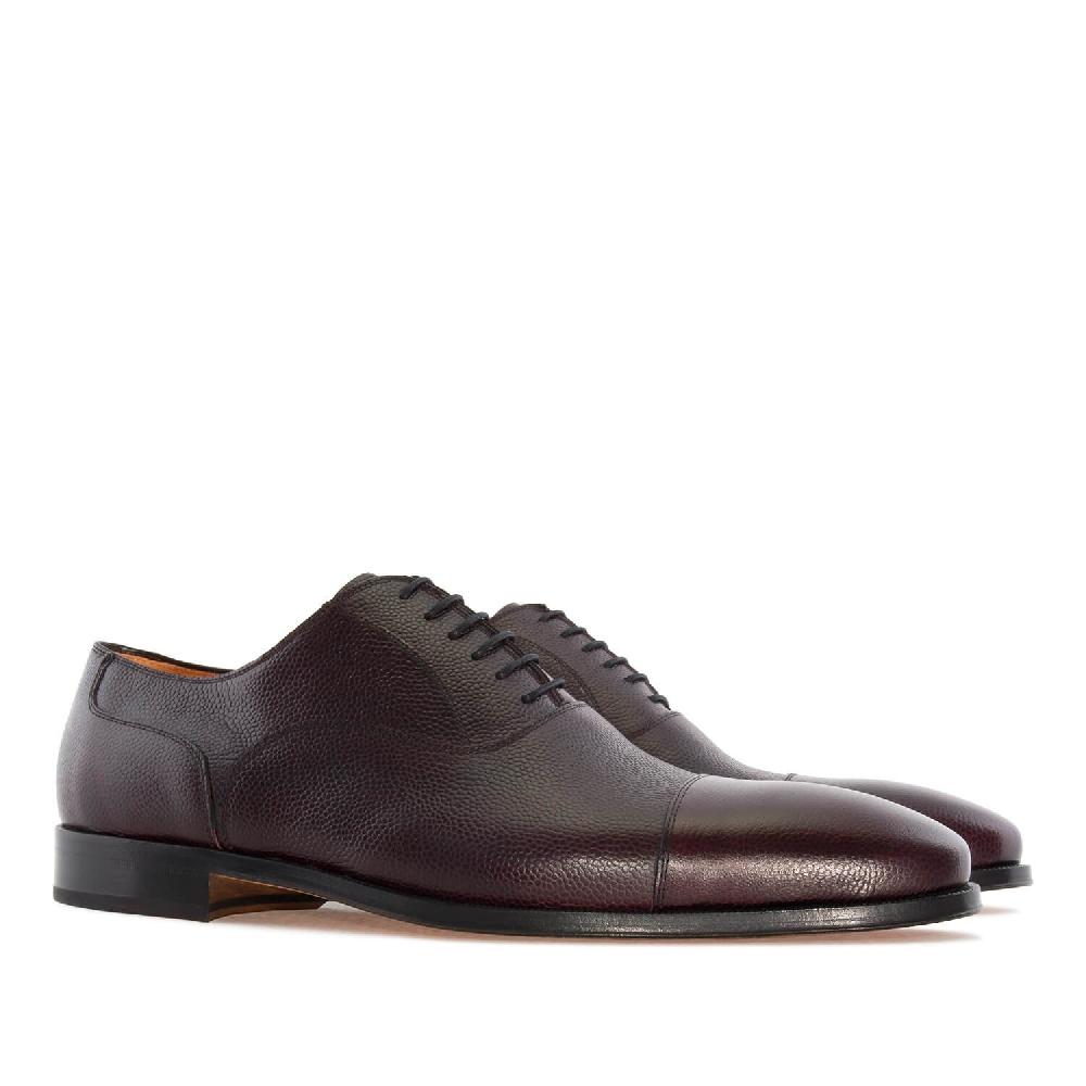 Andres machado Zapatos estilo Oxford en Piel Marrón Burdeos