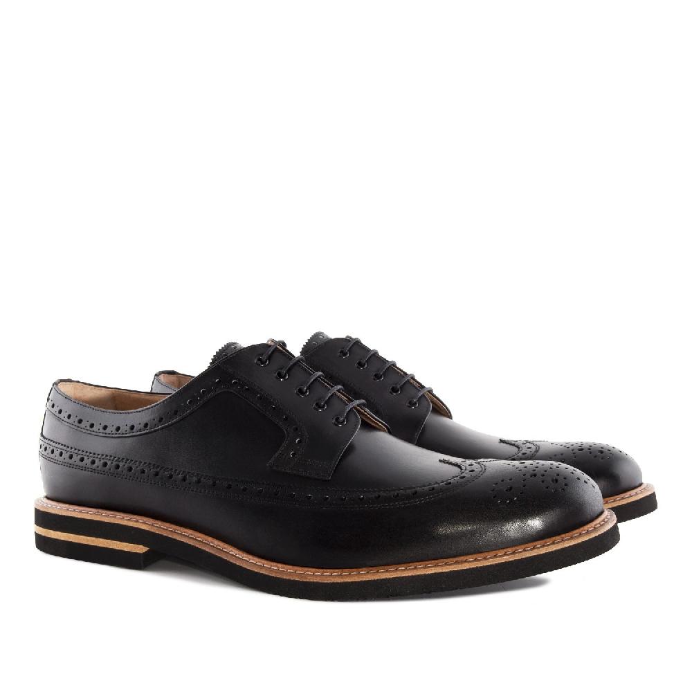 Andres machado Zapato estilo Blucher en Cuero Negro