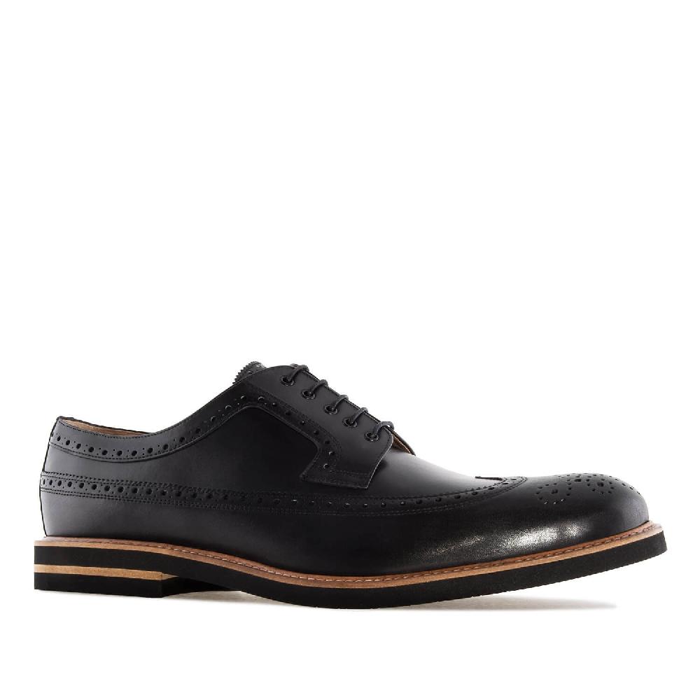 Andres machado Zapato estilo Blucher en Cuero Negro Tienda de fábrica