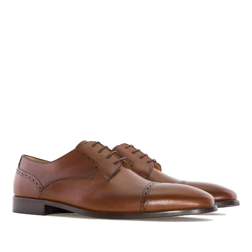 Andres machado Zapatos en Piel color Caoba