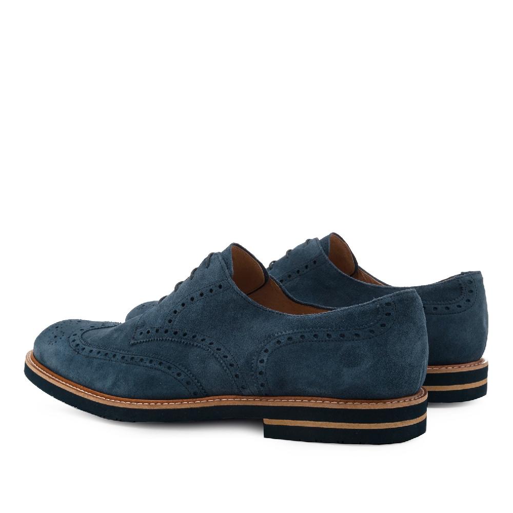 Andres machado Zapatos estilo Blucher Serraje Azul Oferta exclusiva