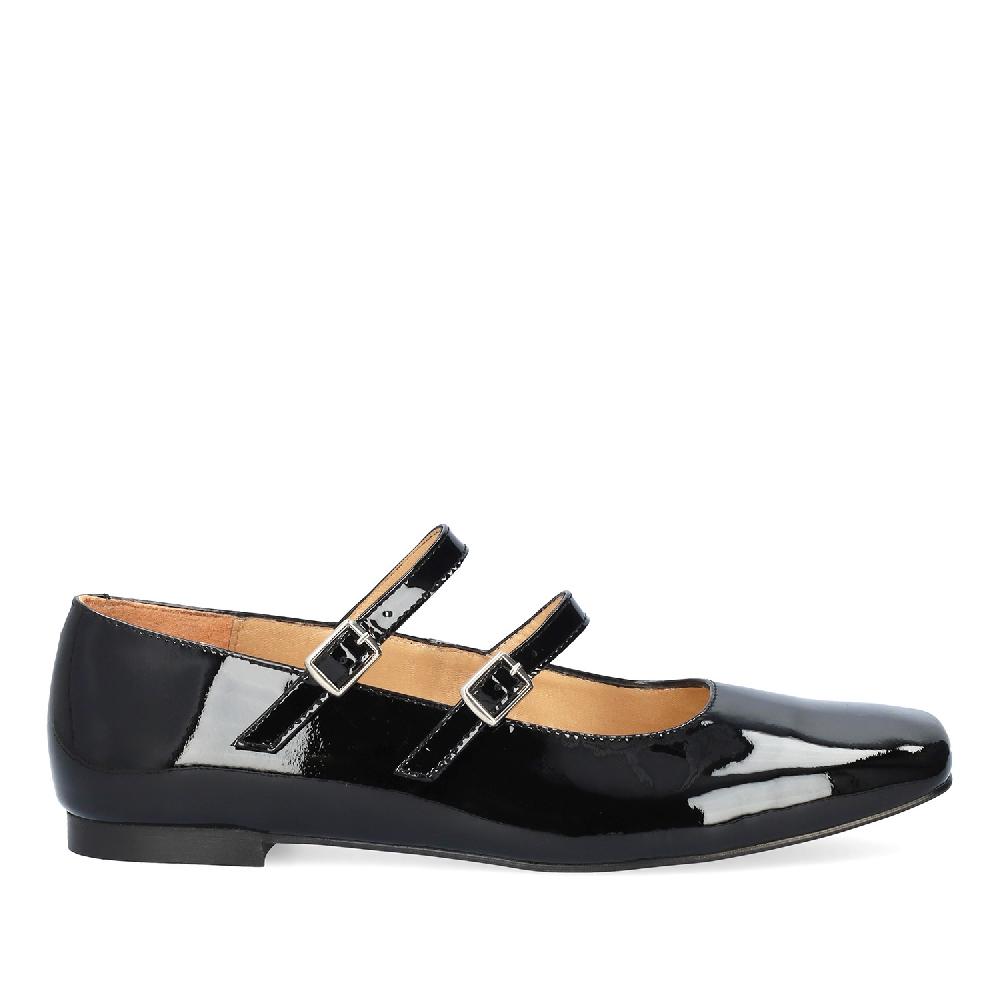 Andres machado Bailarina Charol Negro Estilo Mary Jane Gran oferta