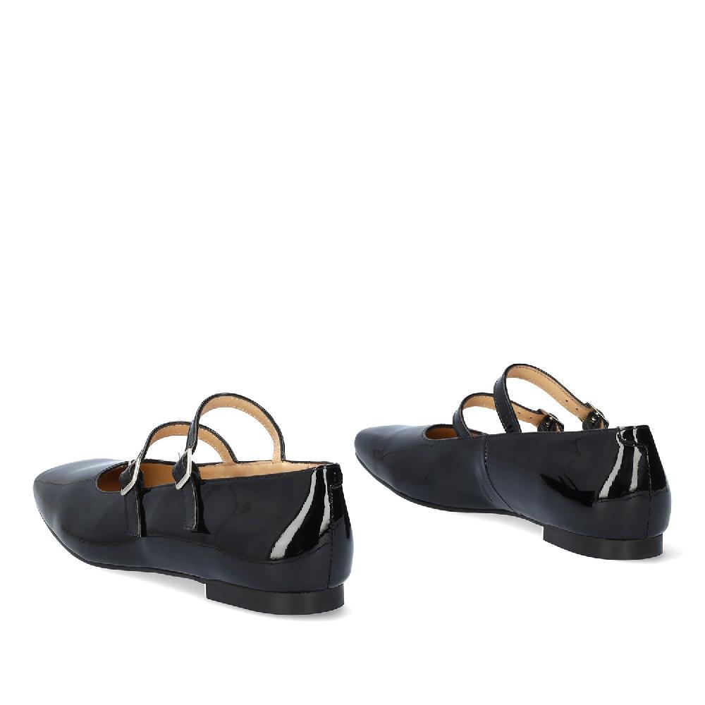 Andres machado Bailarina Charol Negro Estilo Mary Jane Gran oferta