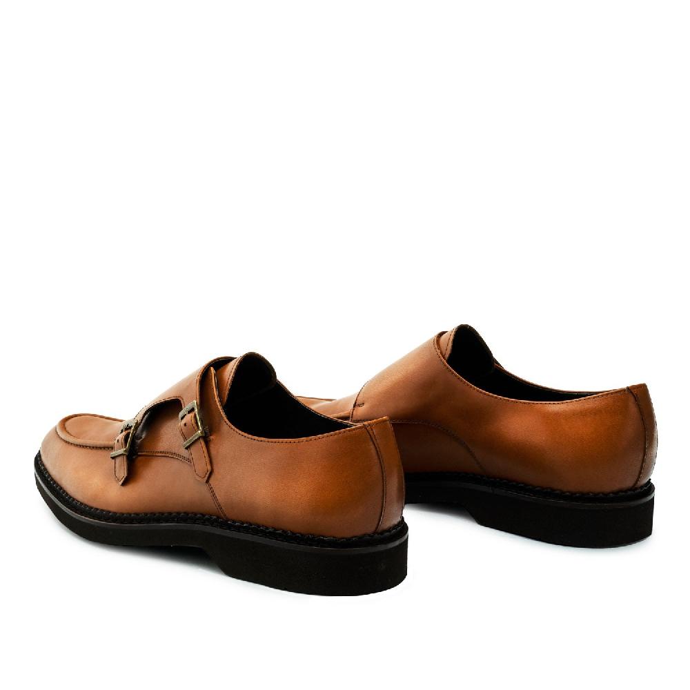 Andres machado Zapato Monkstrap en Piel Color cuero Mejor oferta