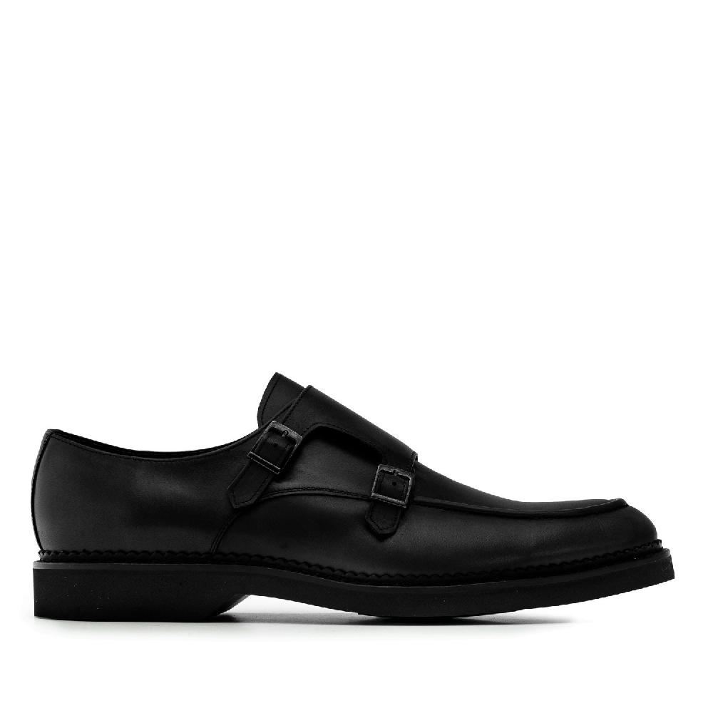 Andres machado Zapato Monkstrap en Piel Color Negro Rebajas online