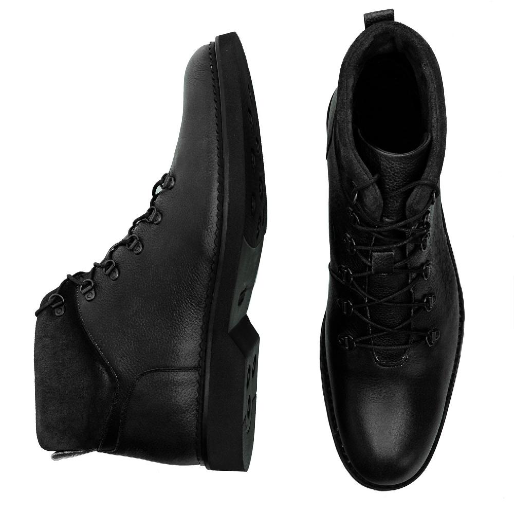 Andres machado Botín Grabado Piel Negro Rebajas top