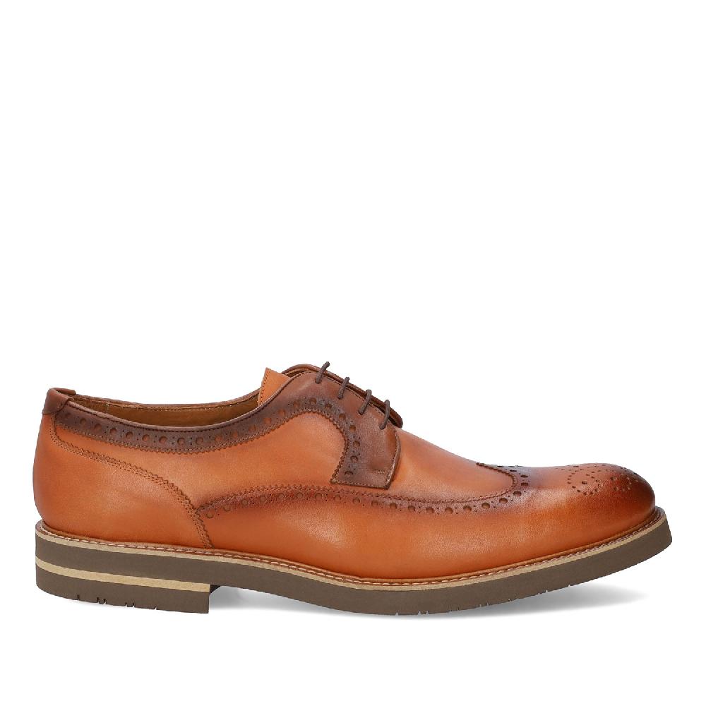 Andres machado Zapato Blucher Piel Color Cuero Oferta especial