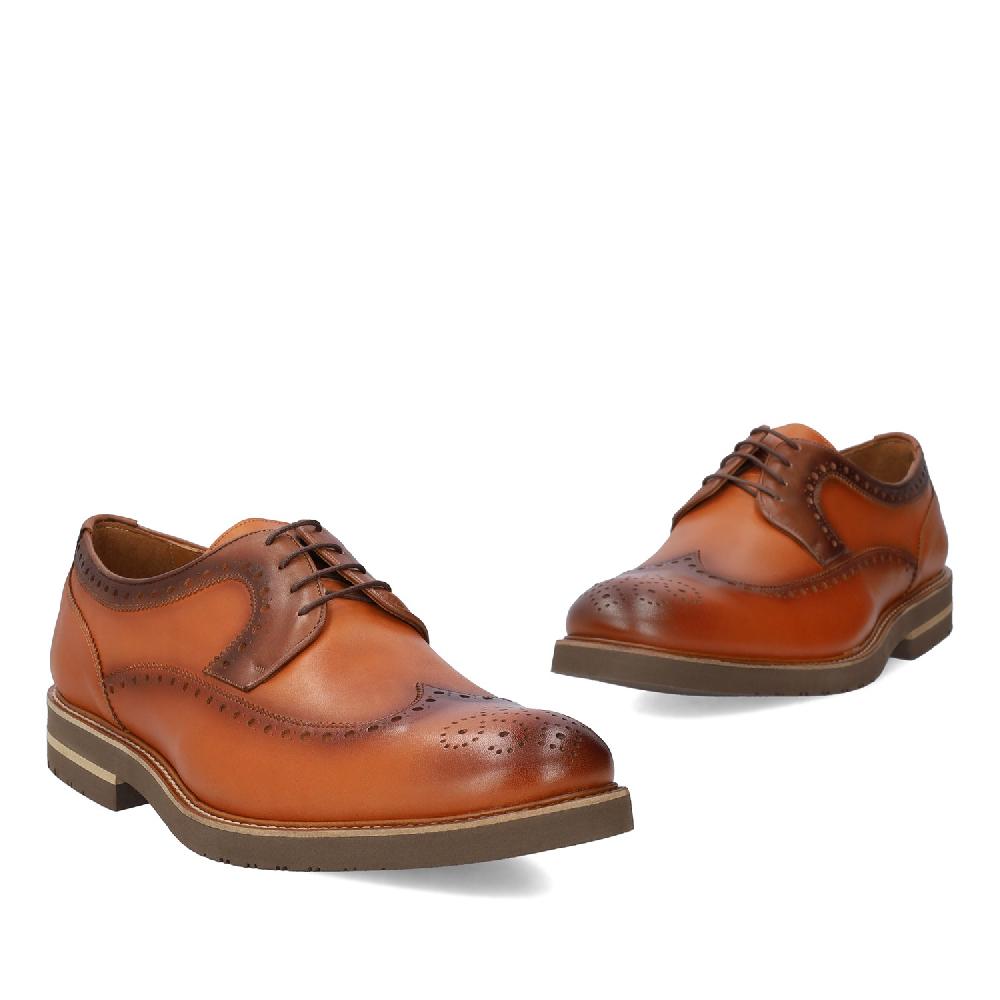 Andres machado Zapato Blucher Piel Color Cuero Oferta especial