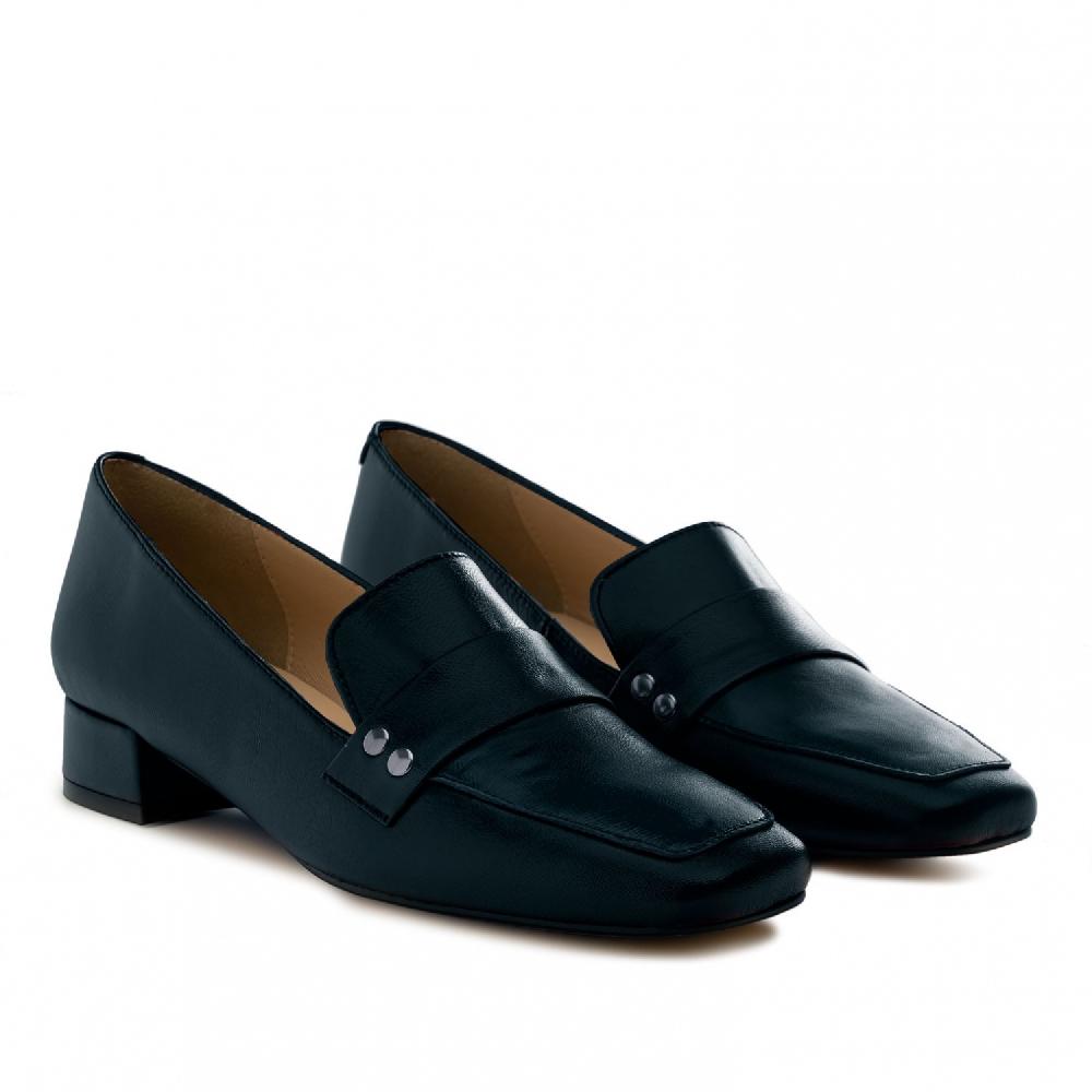 Andres machado Mocasí­n en piel de color marino