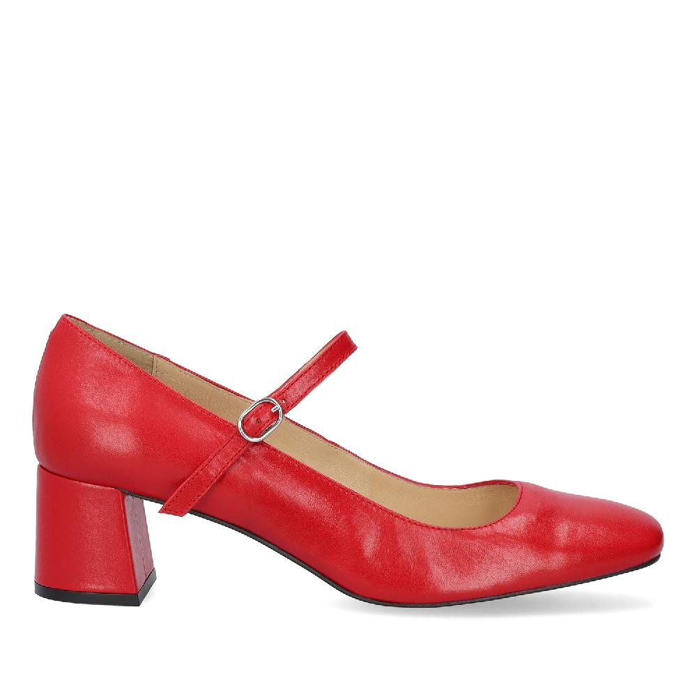 Andres machado Zapato tacón en piel color Rojo Grandes descuentos