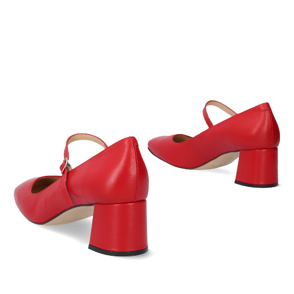 Andres machado Zapato tacón en piel color Rojo Grandes descuentos