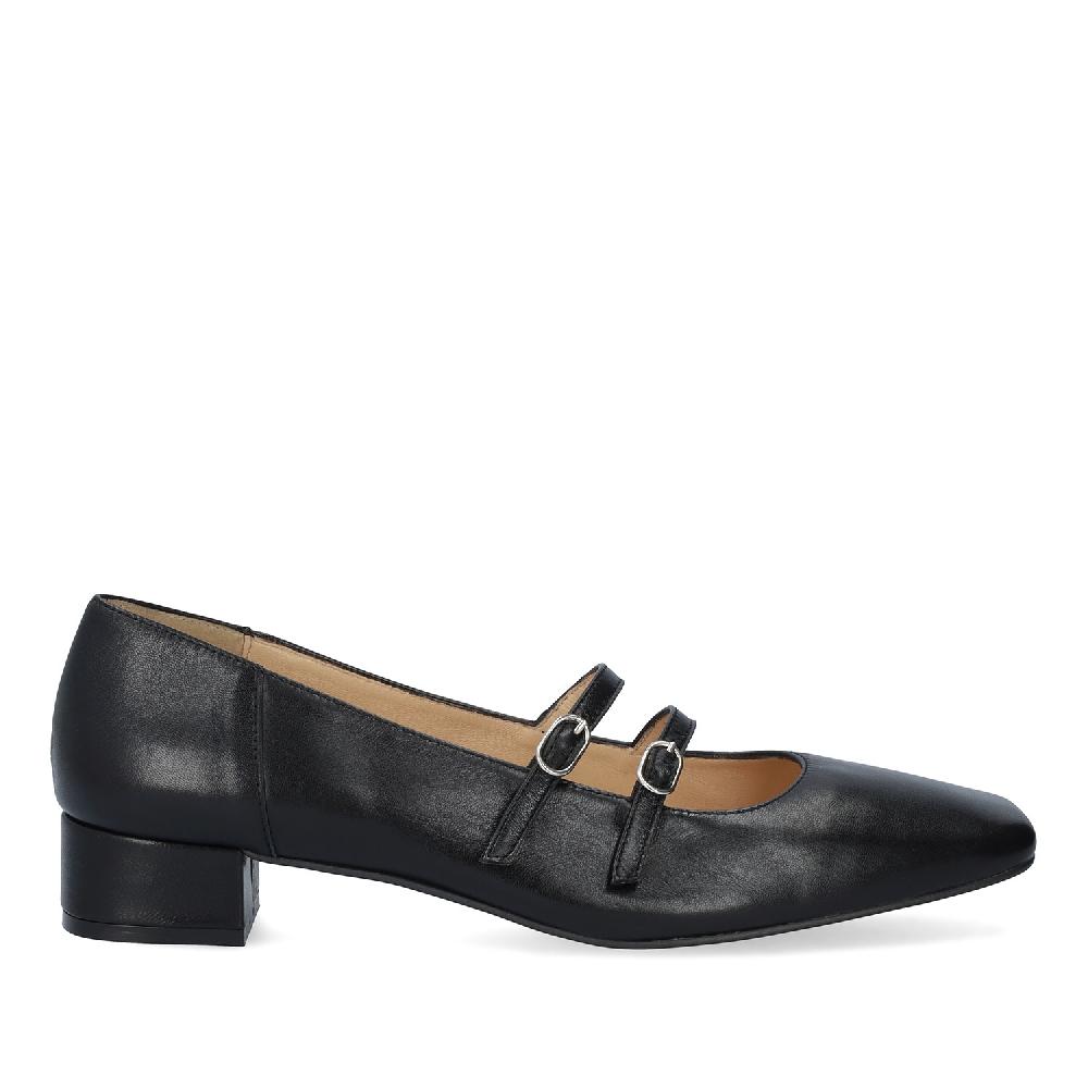 Andres machado Zapato tacón en piel de color Negro Envío internacional gratuito