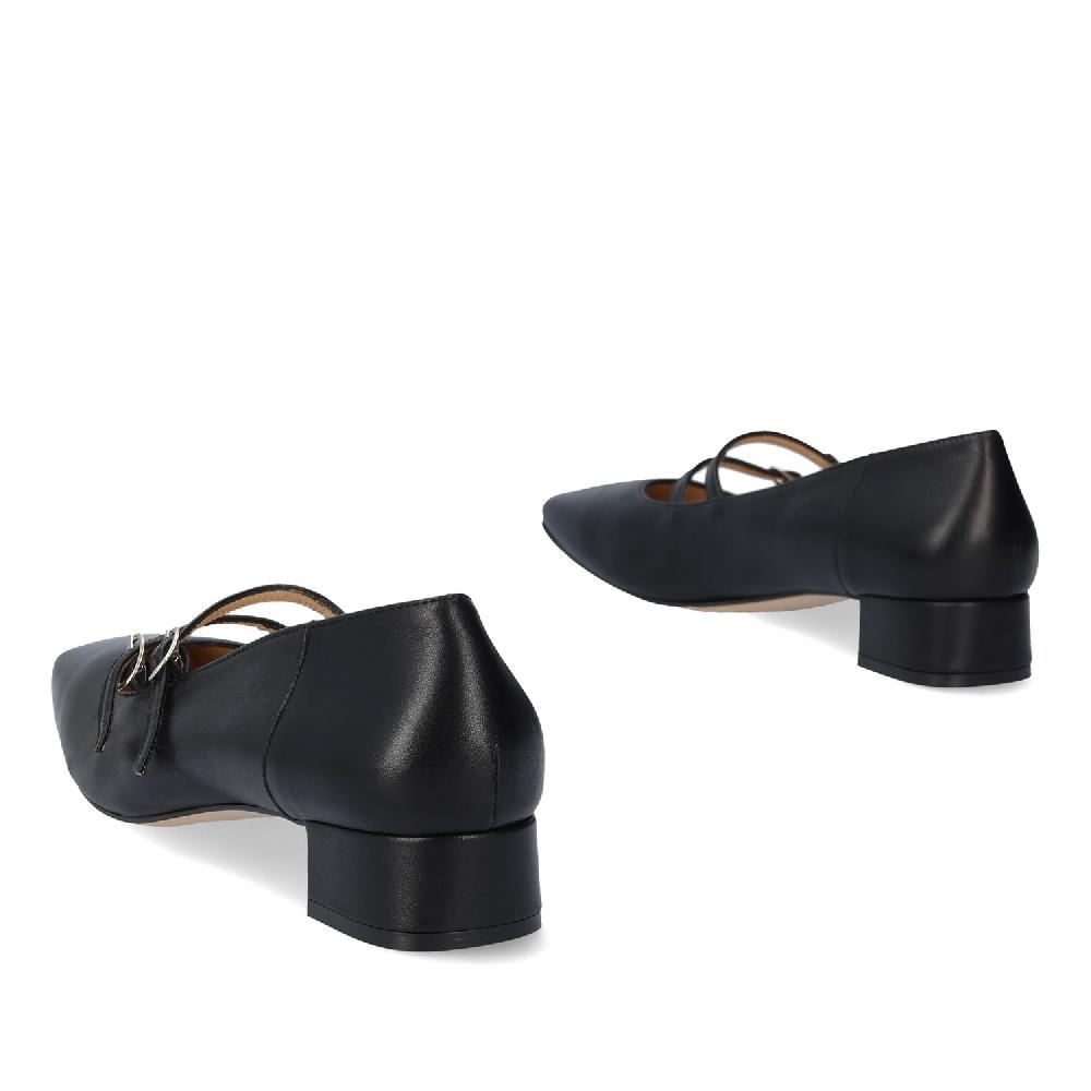 Andres machado Zapato tacón en piel de color Negro Envío internacional gratuito