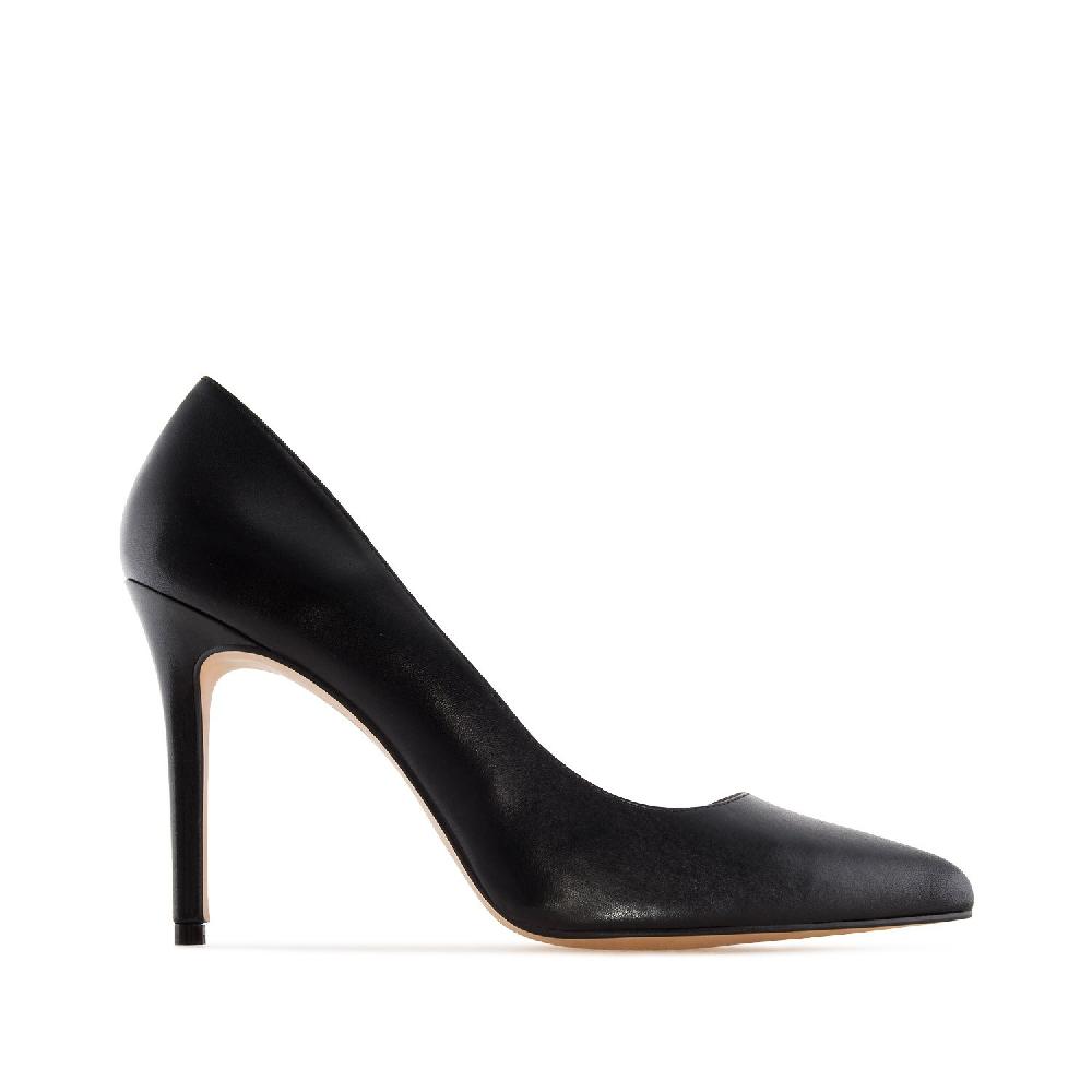 Andres machado Zapato Tacón de Piel Napa Negro Grandes ahorros
