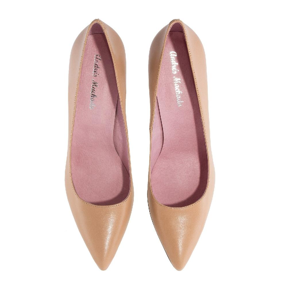 Andres machado Zapato Tacón de Piel Napa Nude Precio ultrabajo