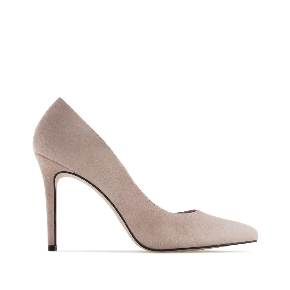 Andres machado Zapato Tacón de Ante Taupe 2025
