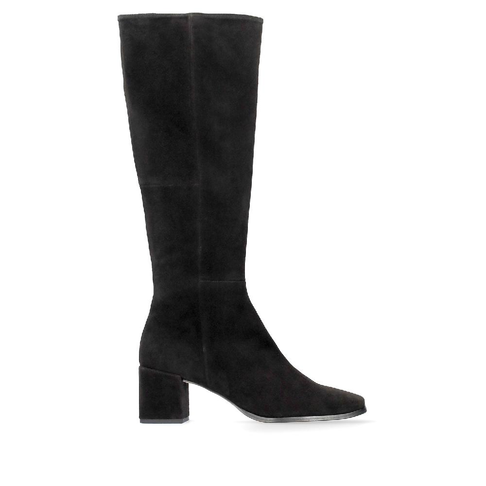 Andres machado Bota alta en piel de color Negro En oferta