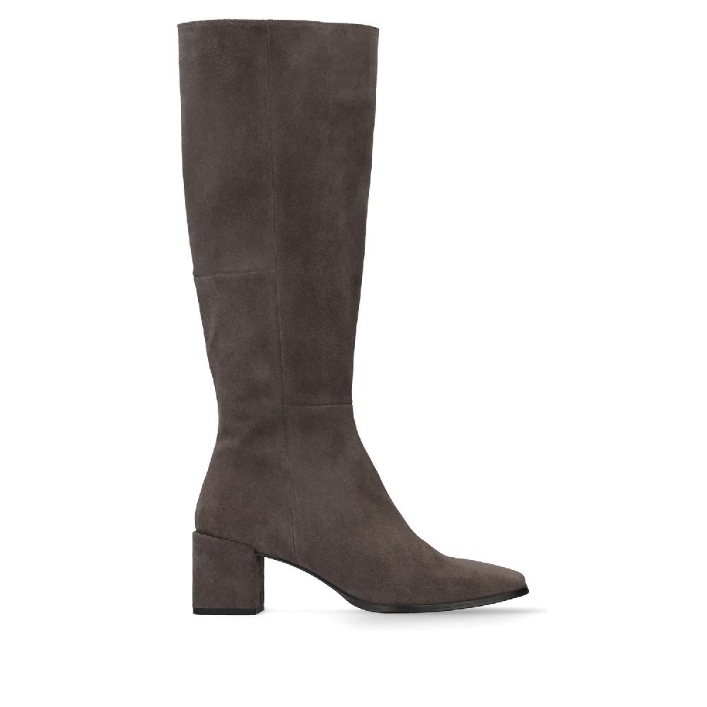 Andres machado Bota alta en piel de color Gris Gran oferta