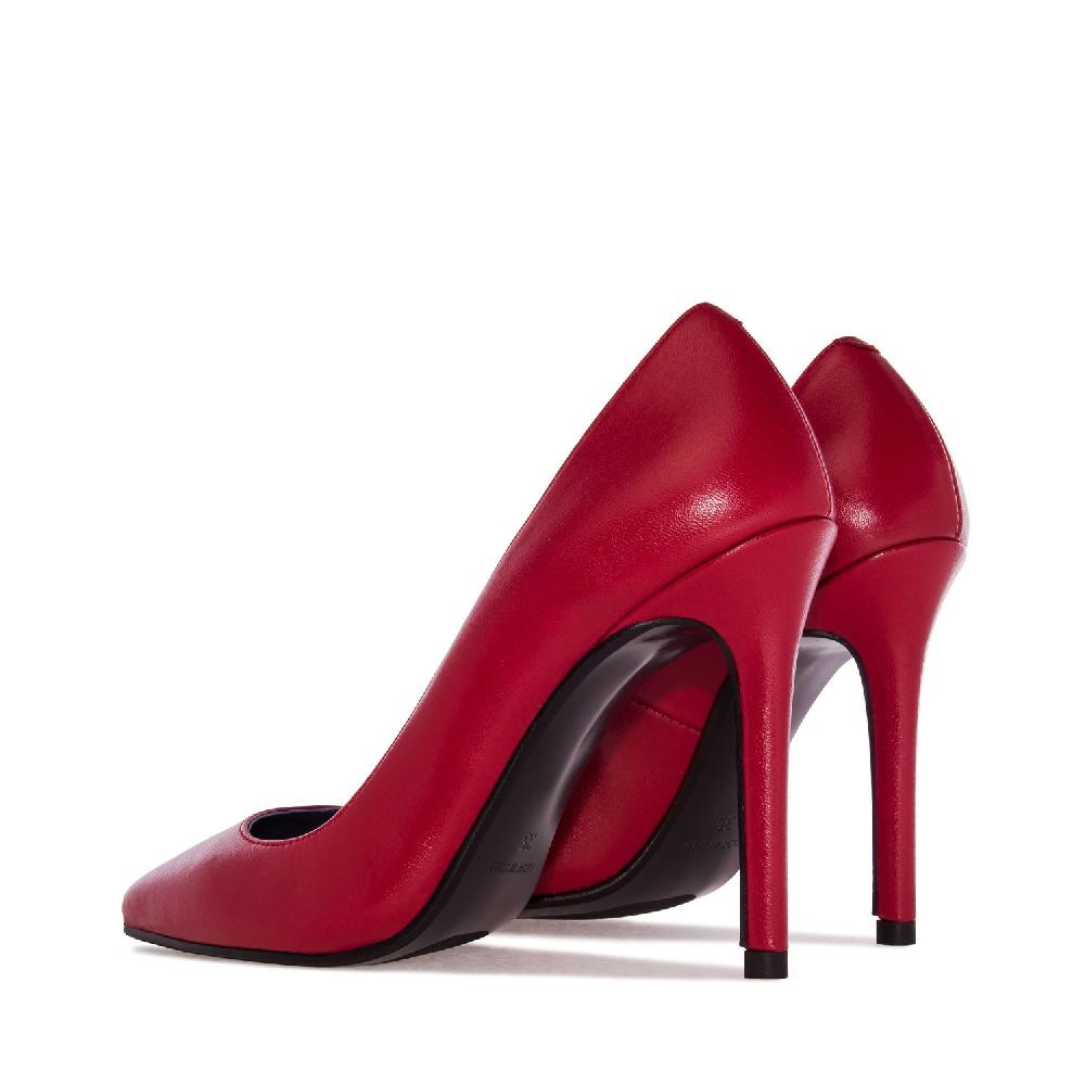 Andres machado Zapato Tacón de Piel Napa Vino Rebajas online
