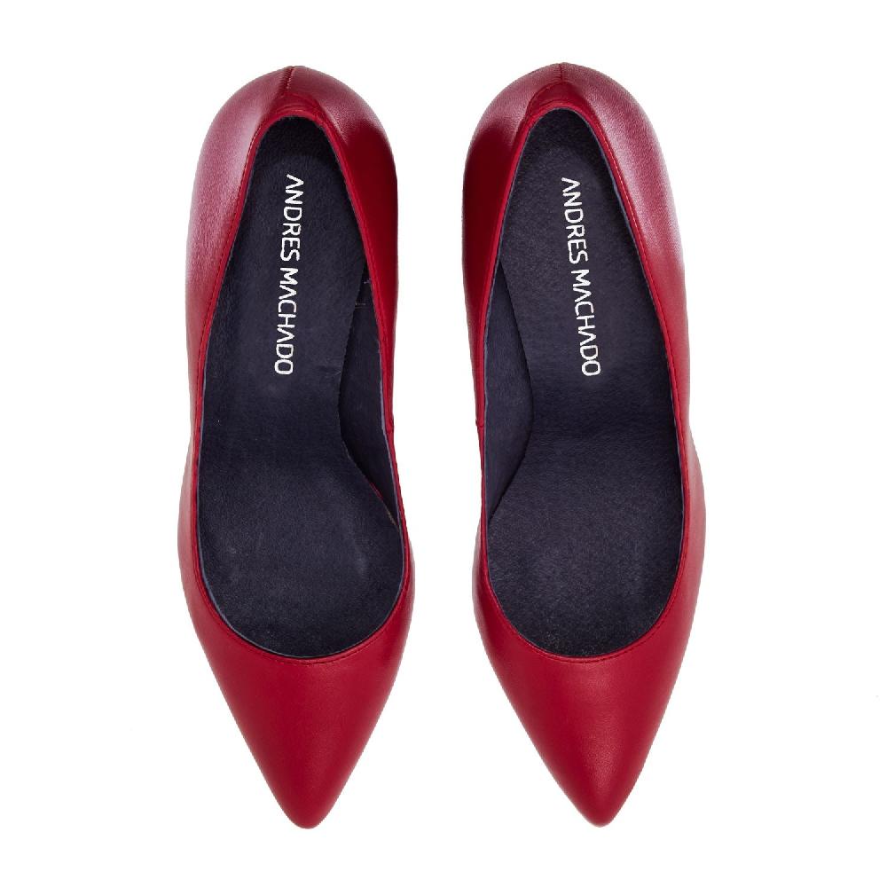 Andres machado Zapato Tacón de Piel Napa Vino Rebajas online