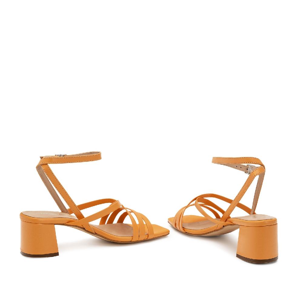 Andres machado Sandalias de piel Naranja Superdescuento